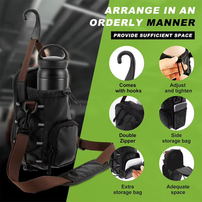 Magnetic Gym Bag with Water Bottle Holder Gym Crossbody Bag Gym Bottle Carrier Bag for Men Women Gym Accessories Organizer